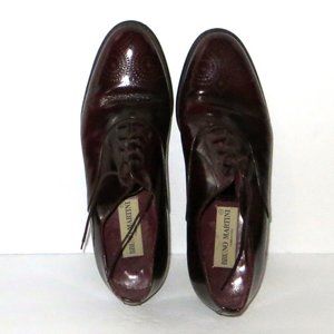 Bruno Martini Dress Shoes Very Shiny Uppers Brown Size 8 1/2 Made In Ita…